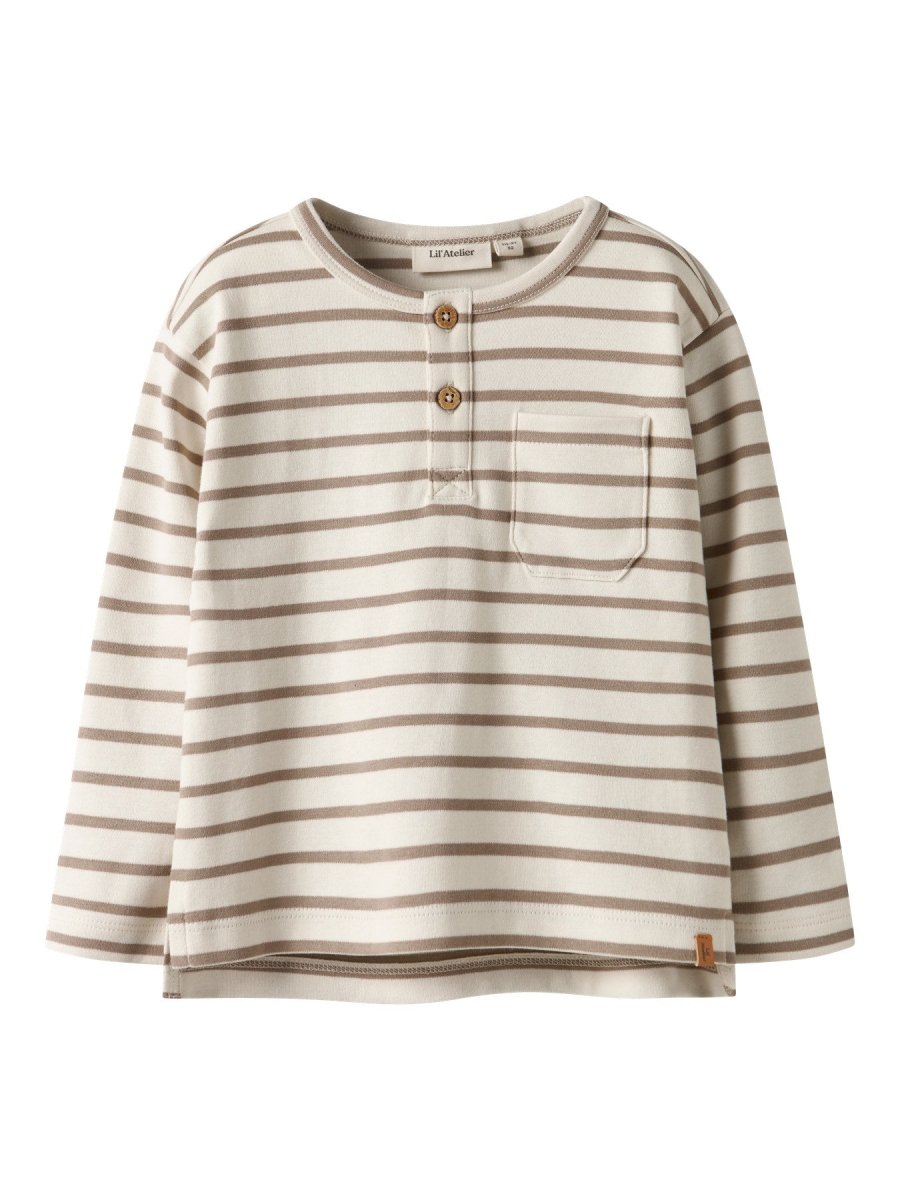 Atelier Mini LIMIA NOB LS LOOSE TOP - Turtledove | SEPIA TINT | Torgunns Barneklær AS