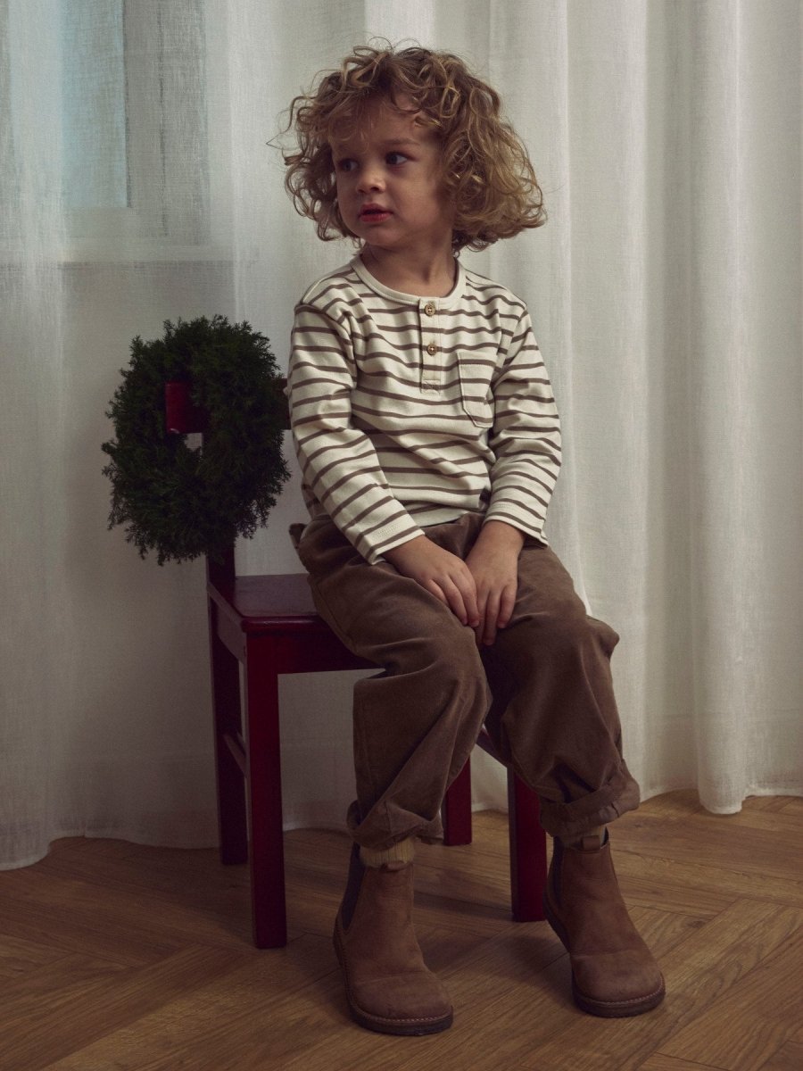 Atelier Mini LIMIA NOB LS LOOSE TOP - Turtledove | SEPIA TINT | Torgunns Barneklær AS