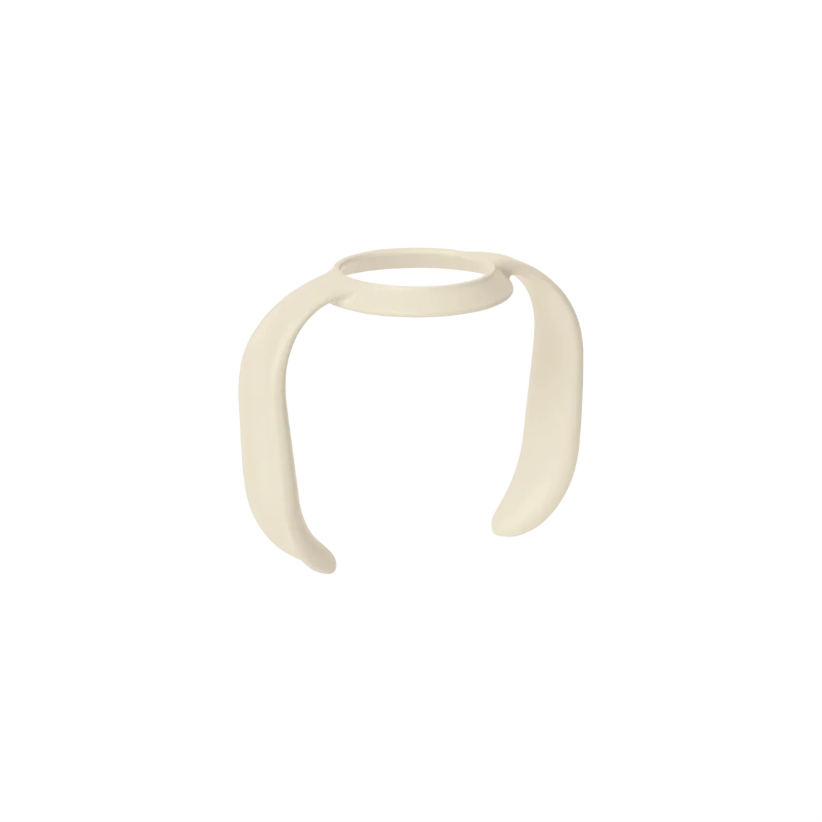 Beige babyhodeformingsring for nyfødte, myk og sikker design
