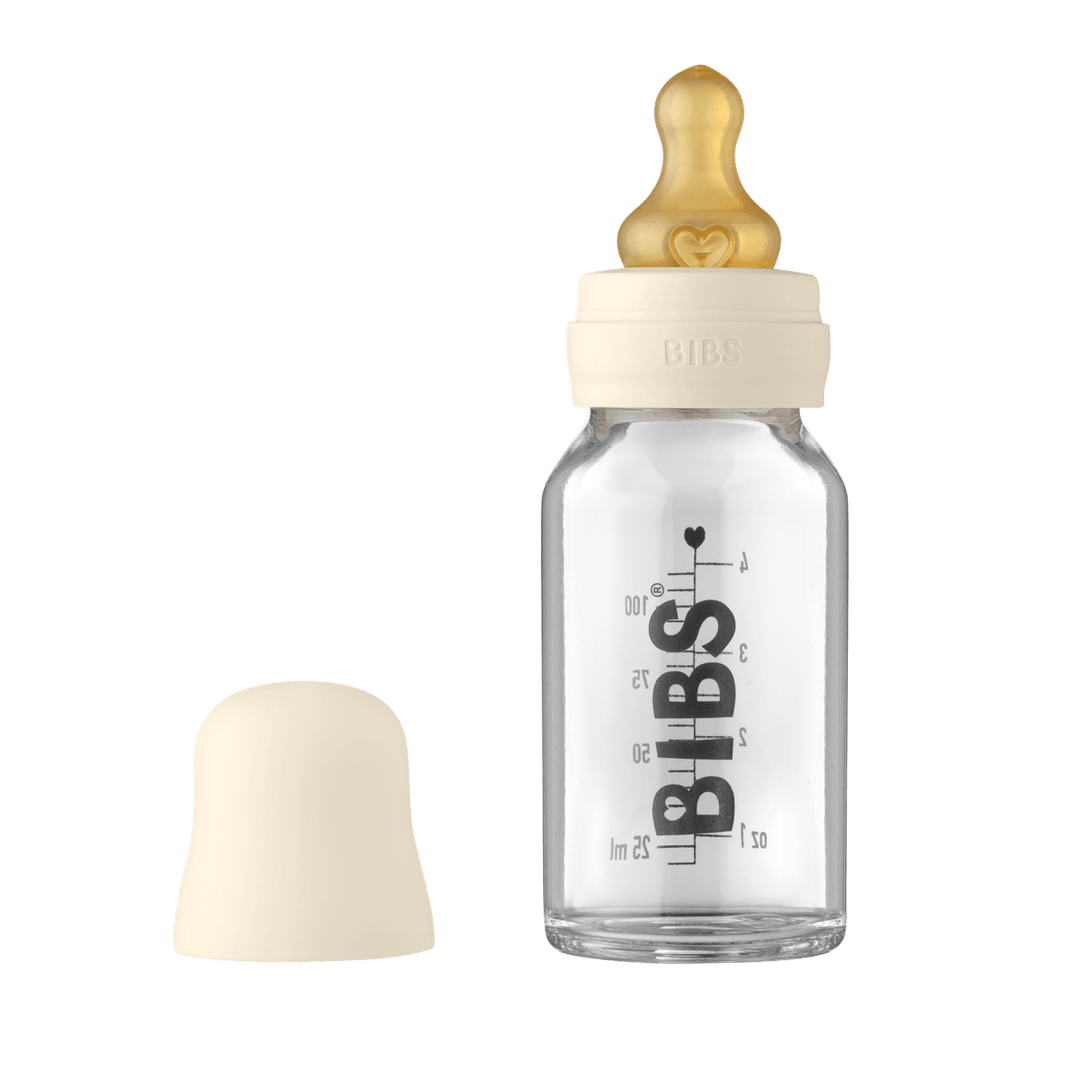 BIBS Baby Glass Bottle Complete Set | Ivory | Torgunns Barneklær AS