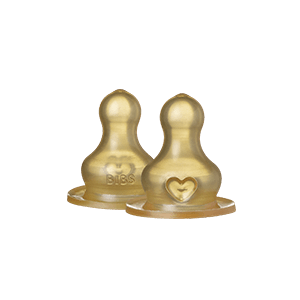 BIBS Bottle Nipple 2pk Latex - Fast Flow | Torgunns Barneklær AS