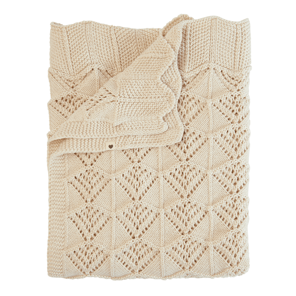 BIBS Knitted Blanket Wavy | Ivory | Torgunns Barneklær AS