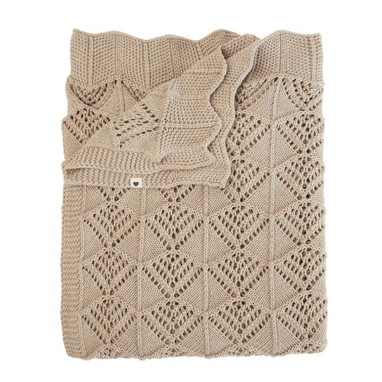 BIBS Knitted Blanket Wavy | Vanilla | Torgunns Barneklær AS
