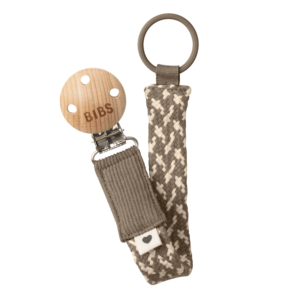 BIBS | Pacifier Clip - Dark Oak/Vanilla | Torgunns Barneklær AS