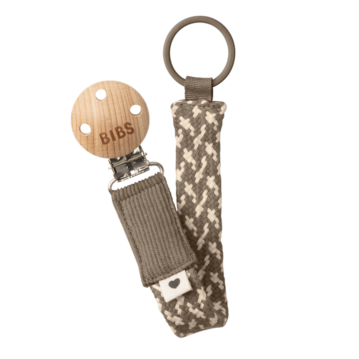 BIBS | Pacifier Clip - Dark Oak/Vanilla | Torgunns Barneklær AS