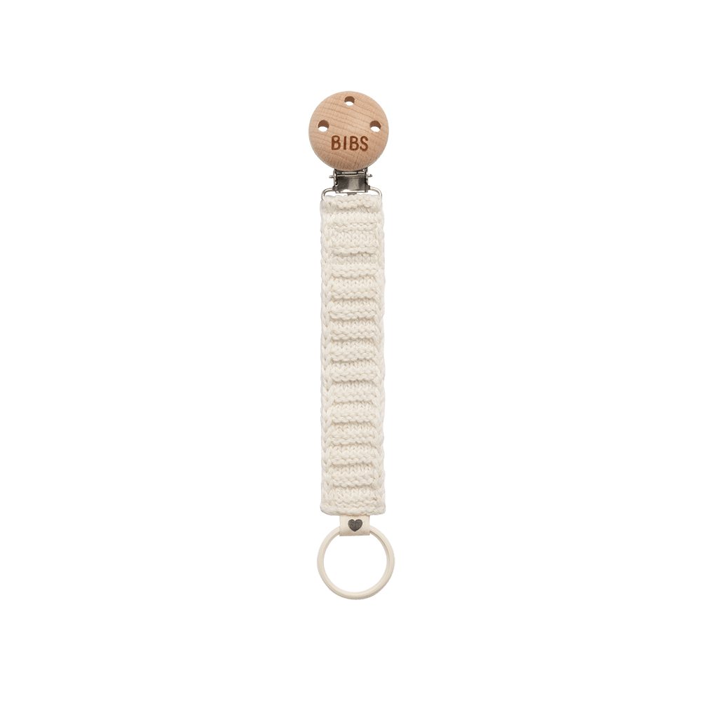 BIBS | Pacifier Clip Knitted - Ivory | Torgunns Barneklær AS