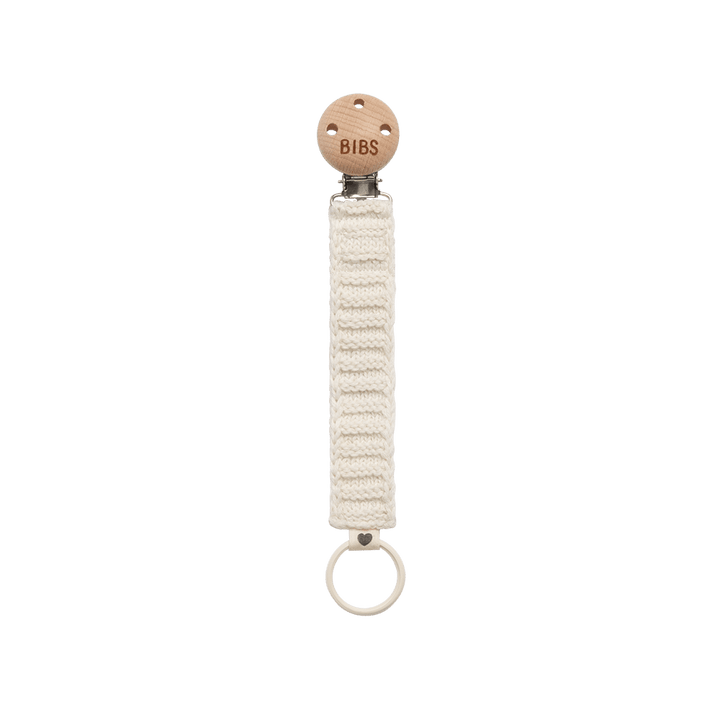 BIBS | Pacifier Clip Knitted - Ivory | Torgunns Barneklær AS