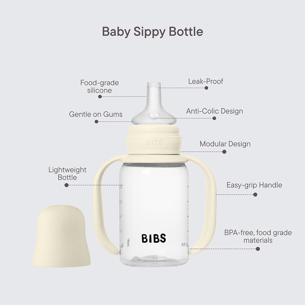 BIBS | Sippy Cup i silikon 150 ml – Ivory | Torgunns Barneklær AS