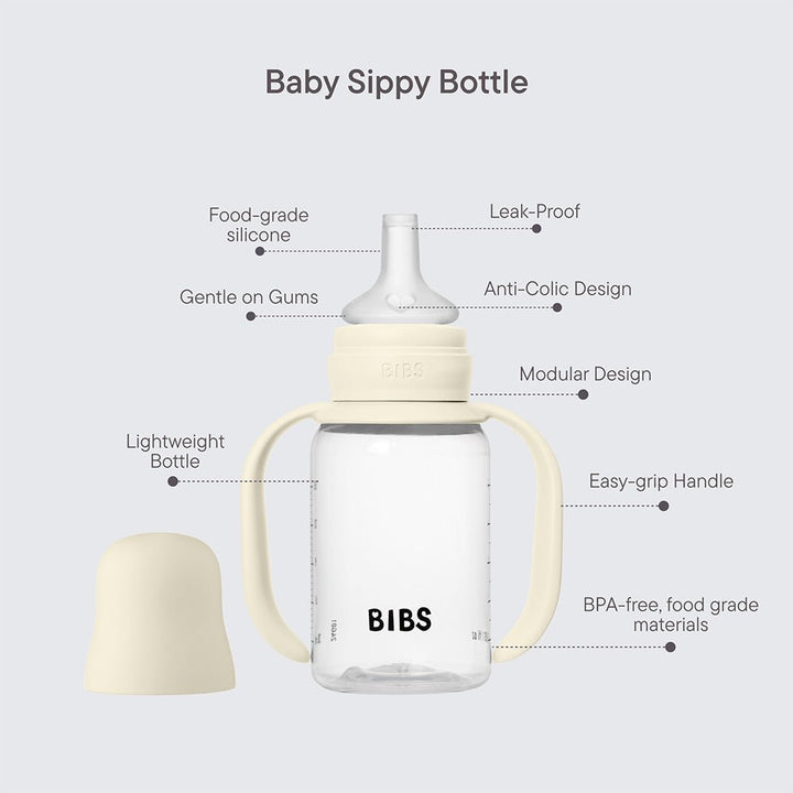 BIBS | Sippy Cup i silikon 150 ml – Ivory | Torgunns Barneklær AS
