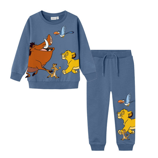 name it mini JAIS LION KING SWEAT SET - Coronet Blue