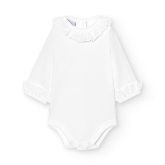 babidu | Body m/Blonder - Hvit - Torgunns Barneklær AS