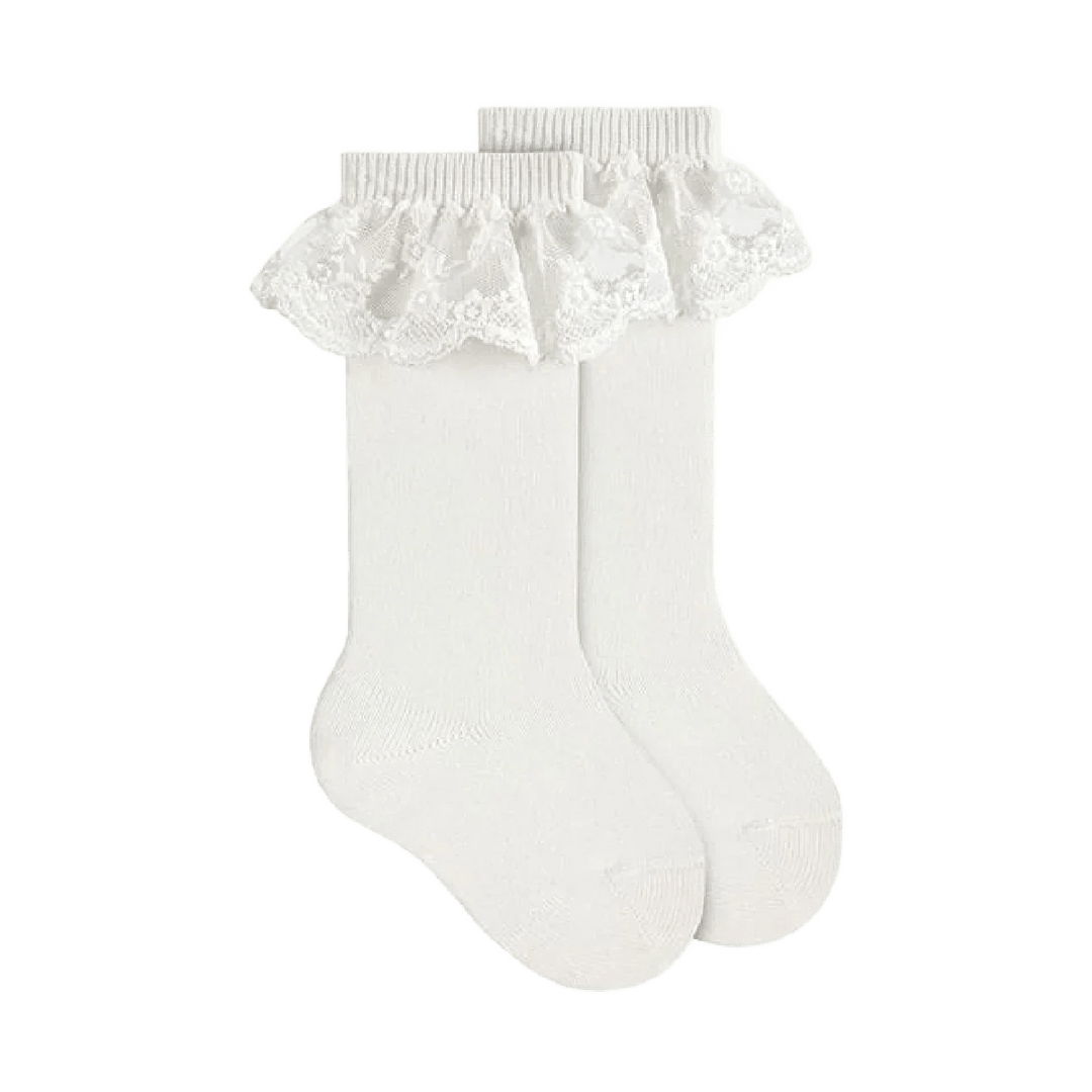 Còndor | Knesokk m/blonde - Offwhite | Torgunns Barneklær AS