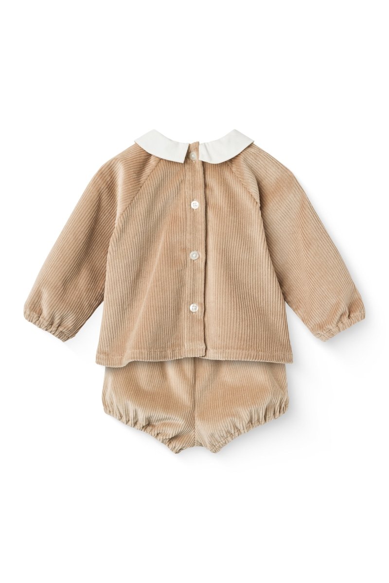 Copenhagen Colors | Babysett i cord med krage – Beige | Torgunns Barneklær AS