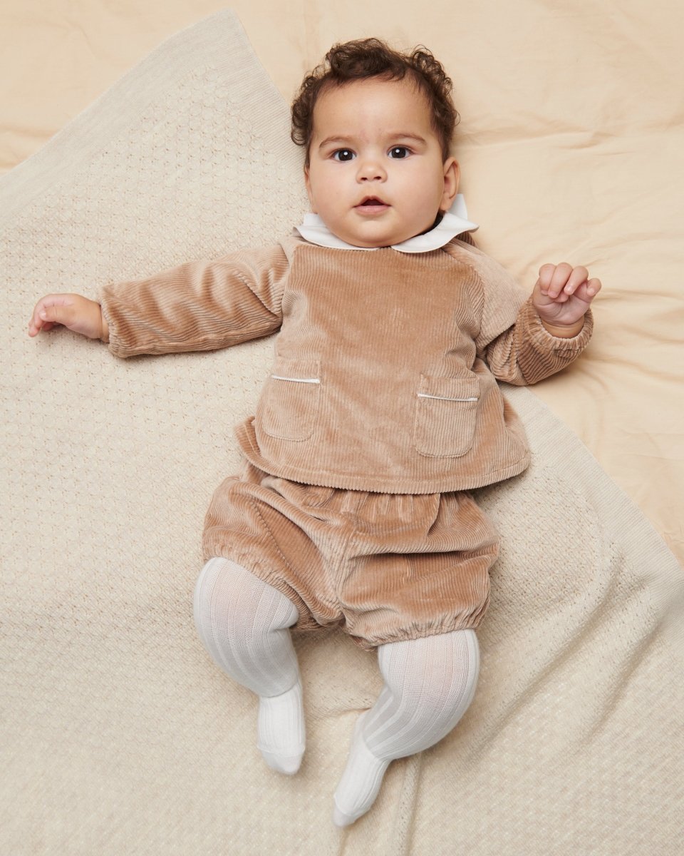 Copenhagen Colors | Babysett i cord med krage – Beige | Torgunns Barneklær AS