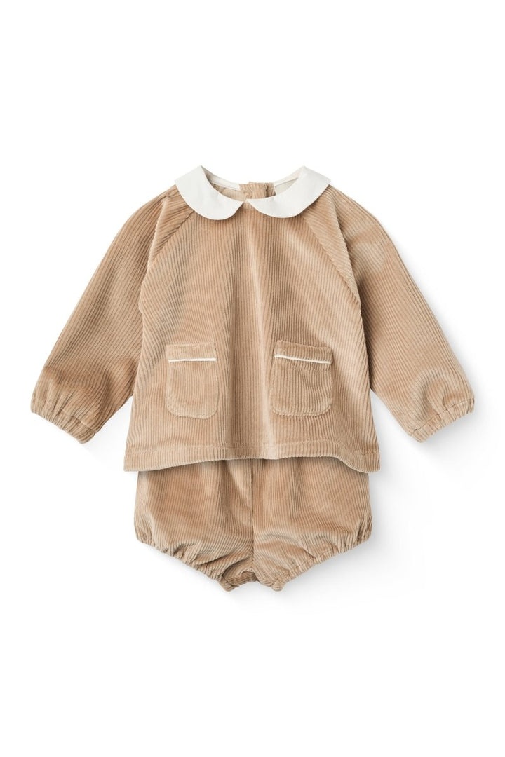 Copenhagen Colors | Babysett i cord med krage – Beige | Torgunns Barneklær AS