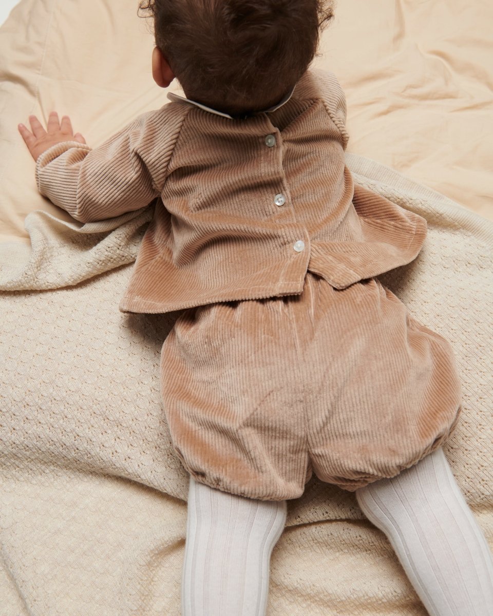 Copenhagen Colors | Babysett i cord med krage – Beige | Torgunns Barneklær AS