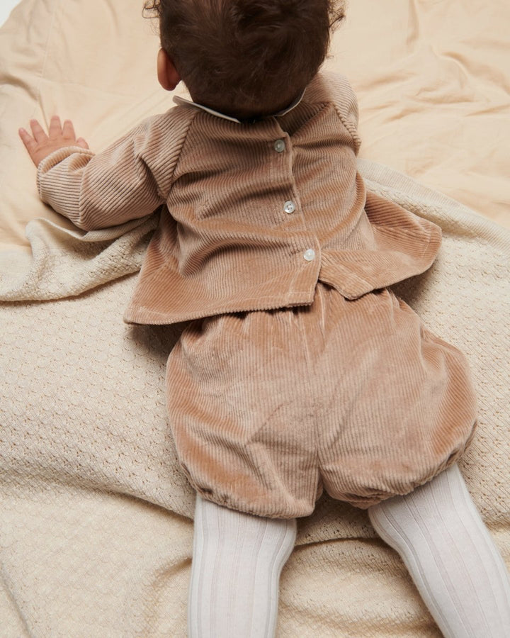 Copenhagen Colors | Babysett i cord med krage – Beige | Torgunns Barneklær AS