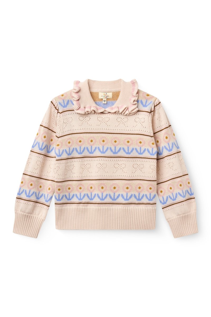 Copenhagen Colors | Merinogenser med krage – Beige kombinasjon | Torgunns Barneklær AS
