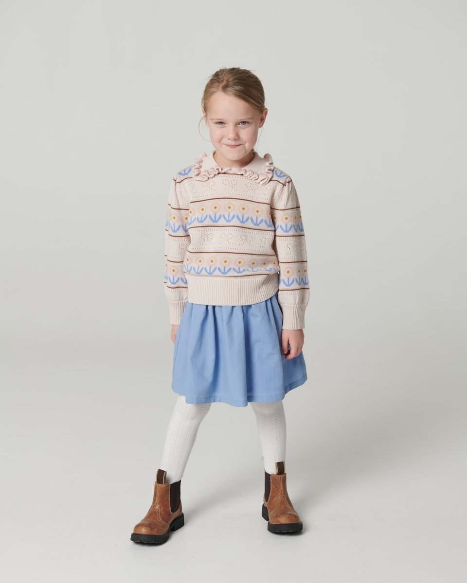 Copenhagen Colors | Merinogenser med krage – Beige kombinasjon | Torgunns Barneklær AS