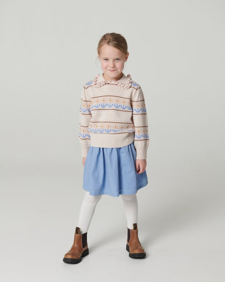 Copenhagen Colors | Merinogenser med krage – Beige kombinasjon | Torgunns Barneklær AS