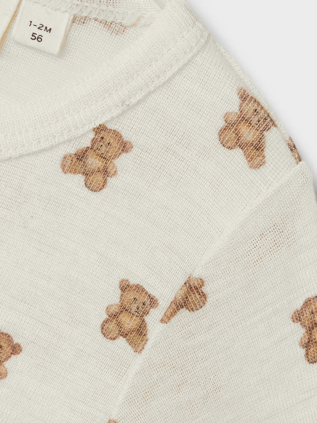 Lil' Atelier Baby WOOL NALU LS SLIM SUIT - Turtledove Melange | Teddybear - Torgunns Barneklær AS
