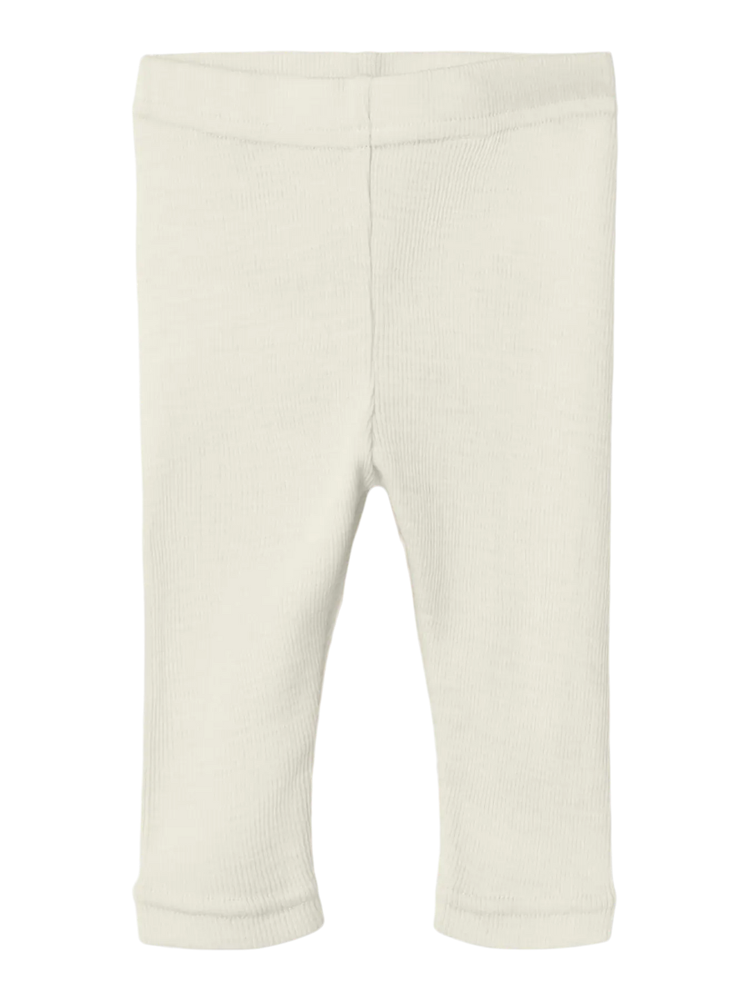 Lil' Atelier Baby WOOL NALU RIB SLIM LEGGING - Turtledove Melange - Torgunns Barneklær AS
