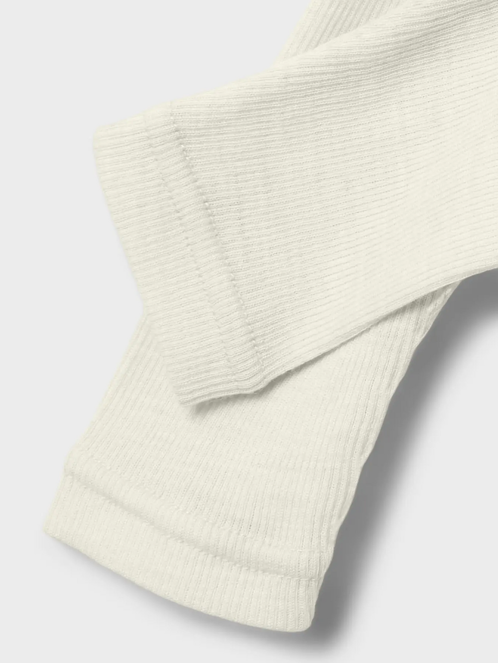 Lil' Atelier Baby WOOL NALU RIB SLIM LEGGING - Turtledove Melange - Torgunns Barneklær AS