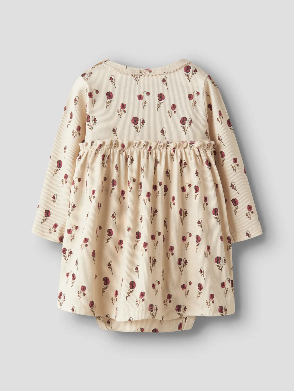 Lil' Atelier Baby LAVO EKO LS BODY DRESS - Turtledove - Torgunns Barneklær AS