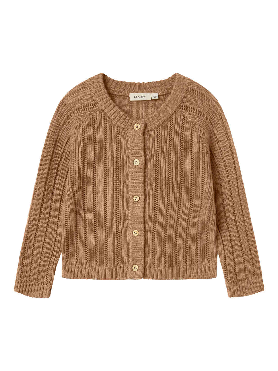 Lil' Atelier Mini WOOL NOMO LS KNIT CARD - Tigers Eye - Torgunns Barneklær AS