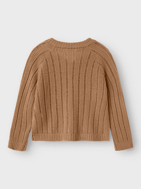Lil' Atelier Mini WOOL NOMO LS KNIT CARD - Tigers Eye - Torgunns Barneklær AS