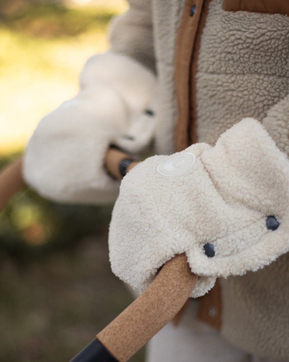 Easygrow | Håndmuffer Teddy - Ivory | Torgunns Barneklær AS