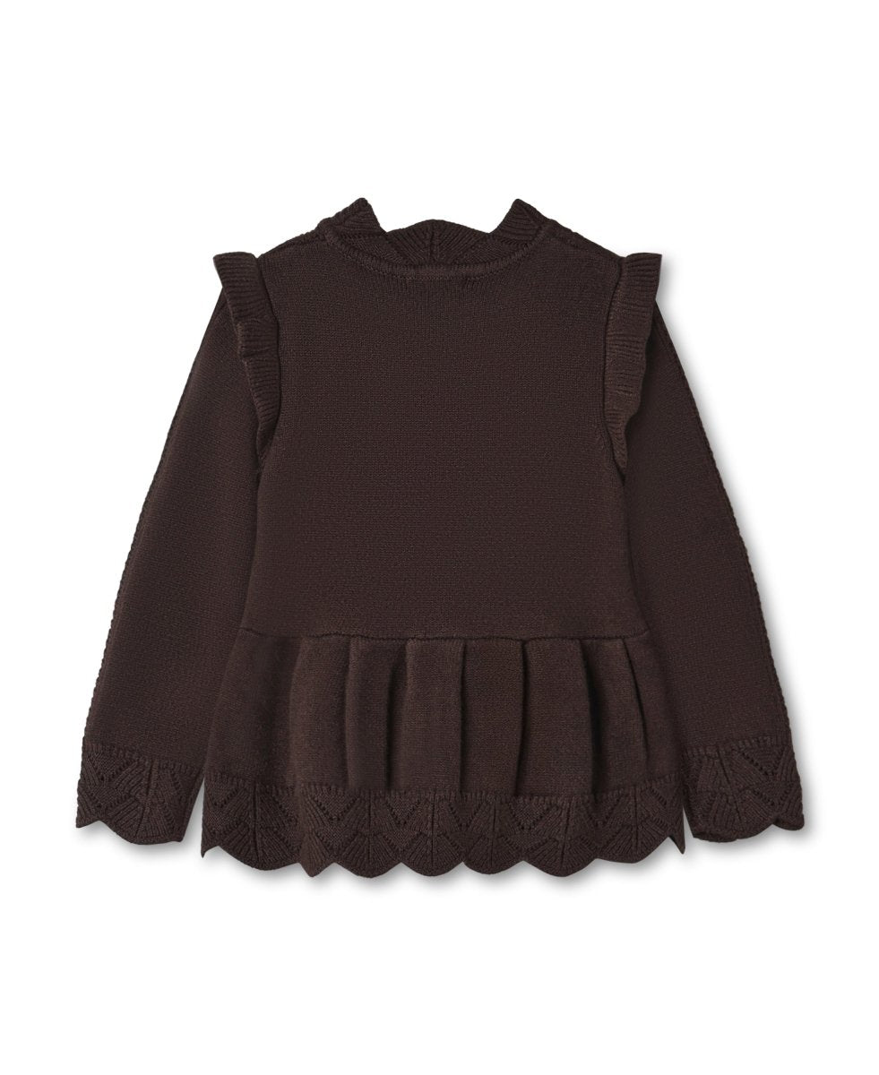 Fliink | ALILLY Peplum Pullover - Coffee Bean | Torgunns Barneklær AS