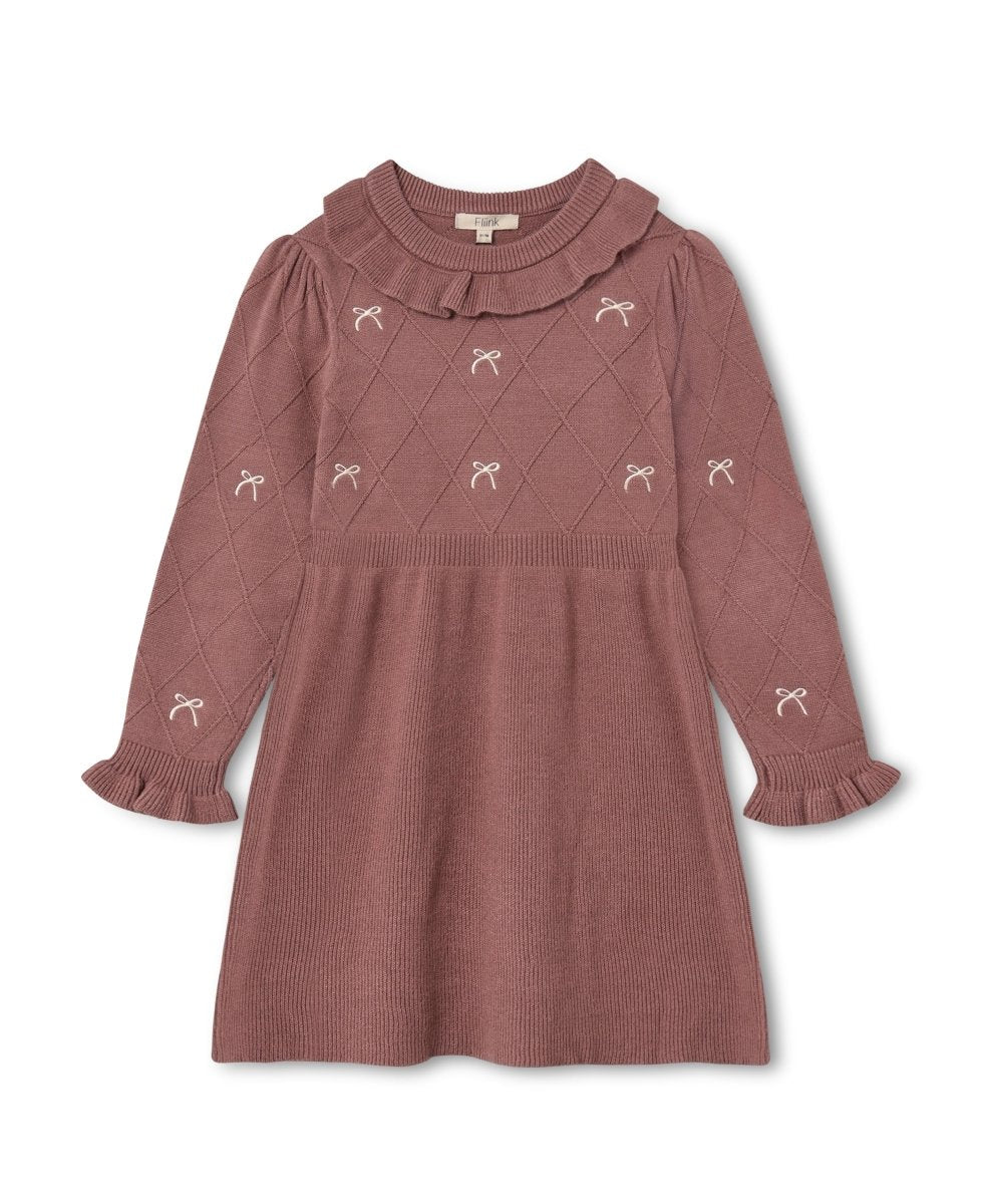 Fliink | Alon Bow Dress - Ash Rose | Torgunns Barneklær AS