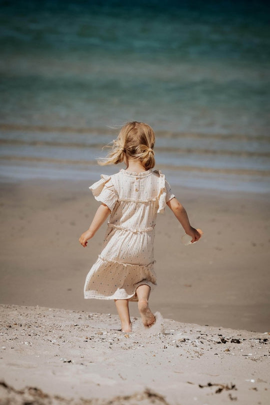 FLIINK Blooming Dress - Sandshell AOP | Torgunns Barneklær AS