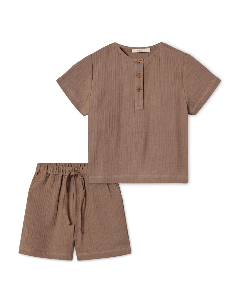 FLIINK Cha Cha Shorts Sett - Pine Bark | Torgunns Barneklær AS