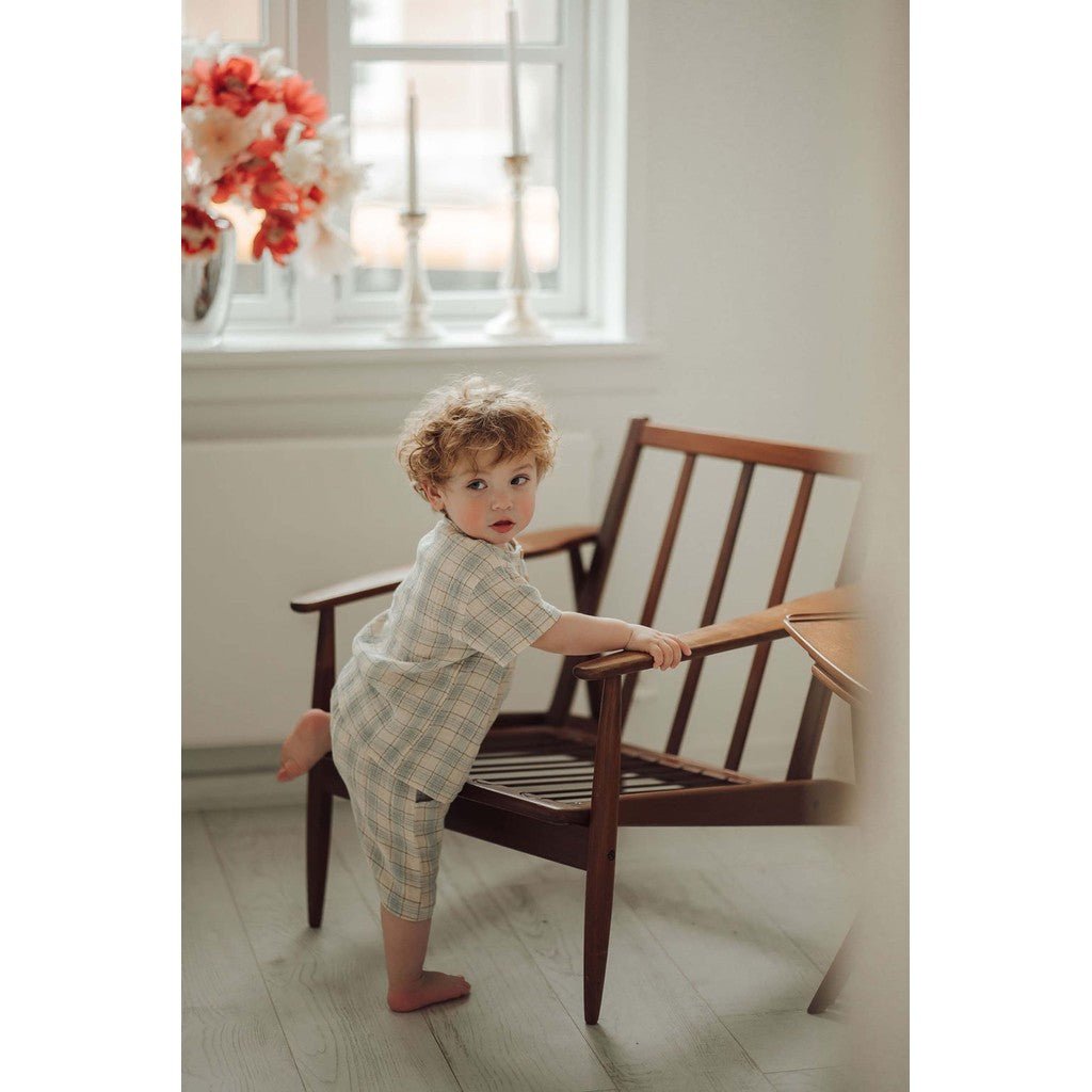 FLIINK Cha Cha Shorts Sett - Sandshell Check | Torgunns Barneklær AS