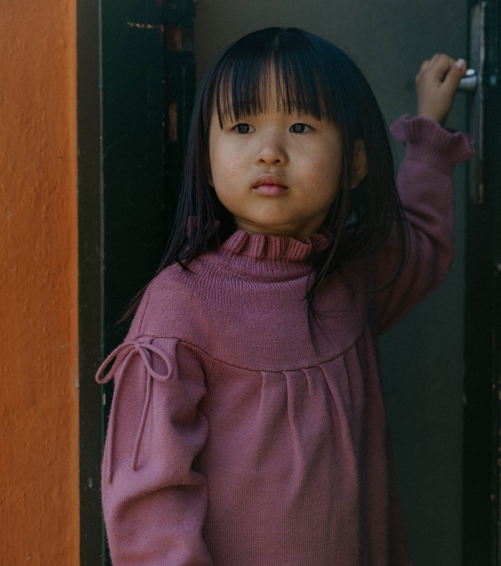 Fliink | KINO LS Knit Dress - Ash Rose | Torgunns Barneklær AS