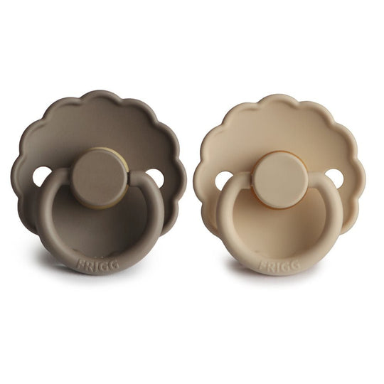 FRIGG | Daisy Smokk Silikon 2pk - Croissant/Portobello | Torgunns Barneklær AS