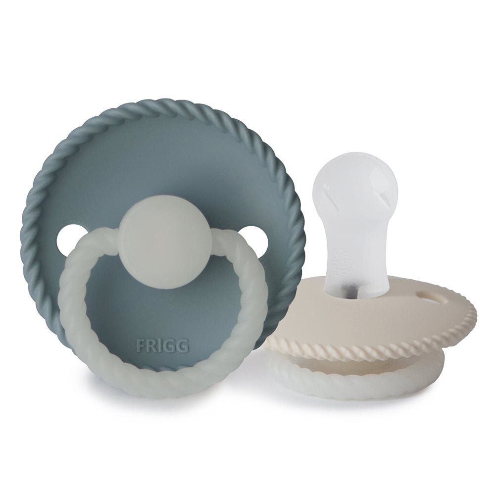 FRIGG | Rope Smokk Silikon 2pk - Stone Blue/Cream Natt | Torgunns Barneklær AS