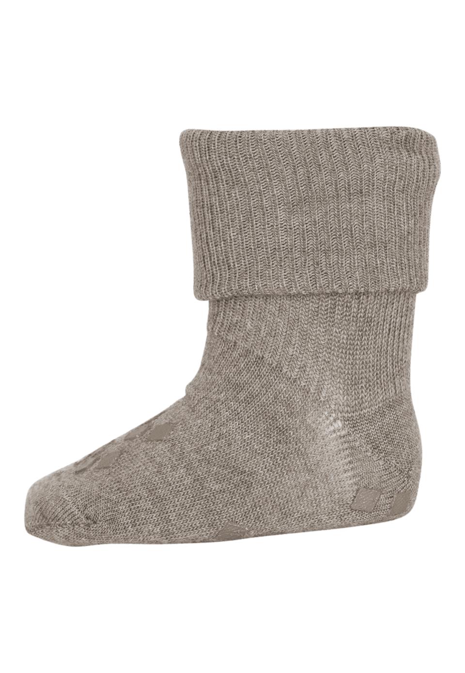 mp Denmark Rio Wool Socks Anti-Slip - Light Brown Melange - Torgunns Barneklær AS