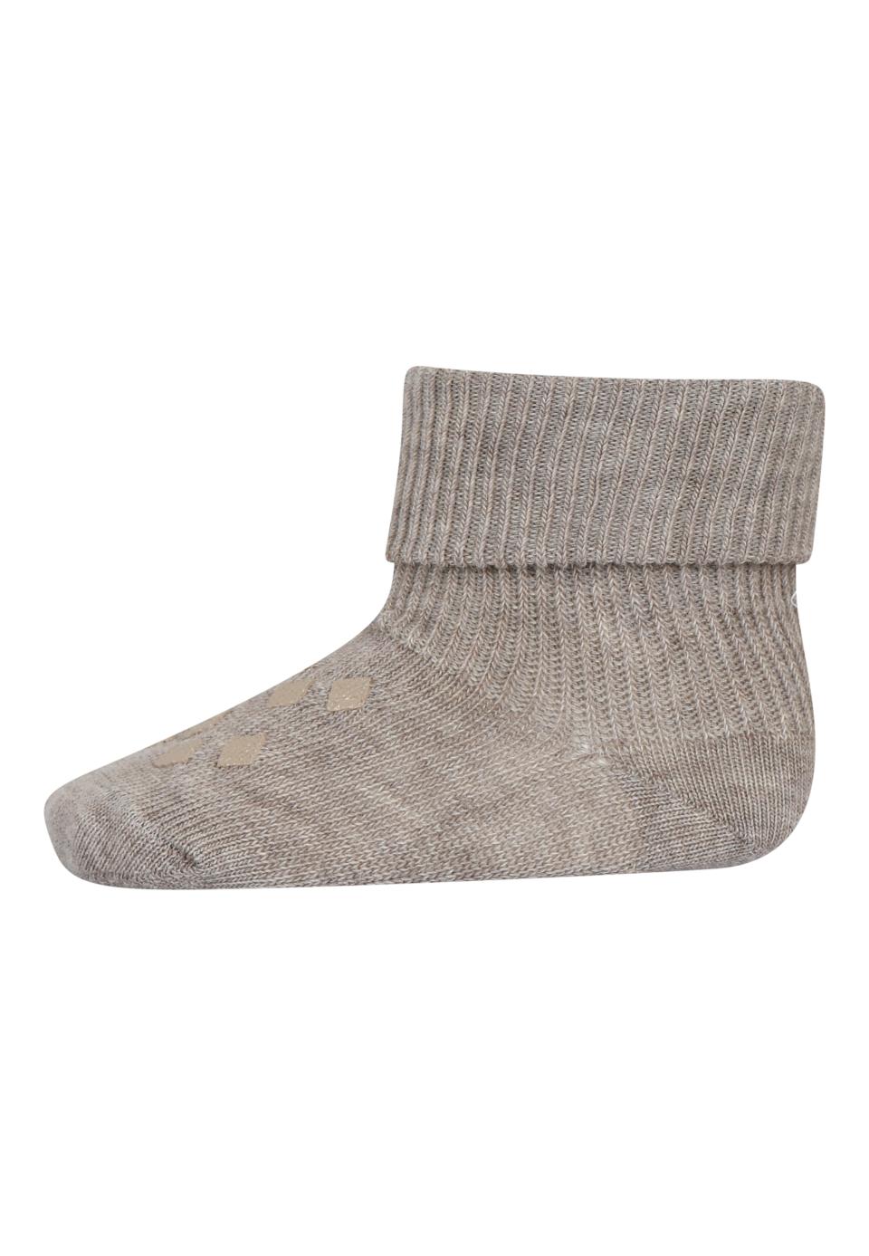 mp Denmark Ori Anti-slip Socks - Light Brown Melange - Torgunns Barneklær AS