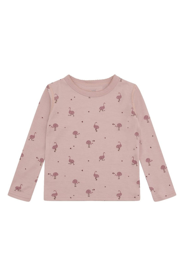 Hust &amp; Claire | Abba Ostrich Trøye Ull/Bambus – Adobe Rose | Torgunns Barneklær AS