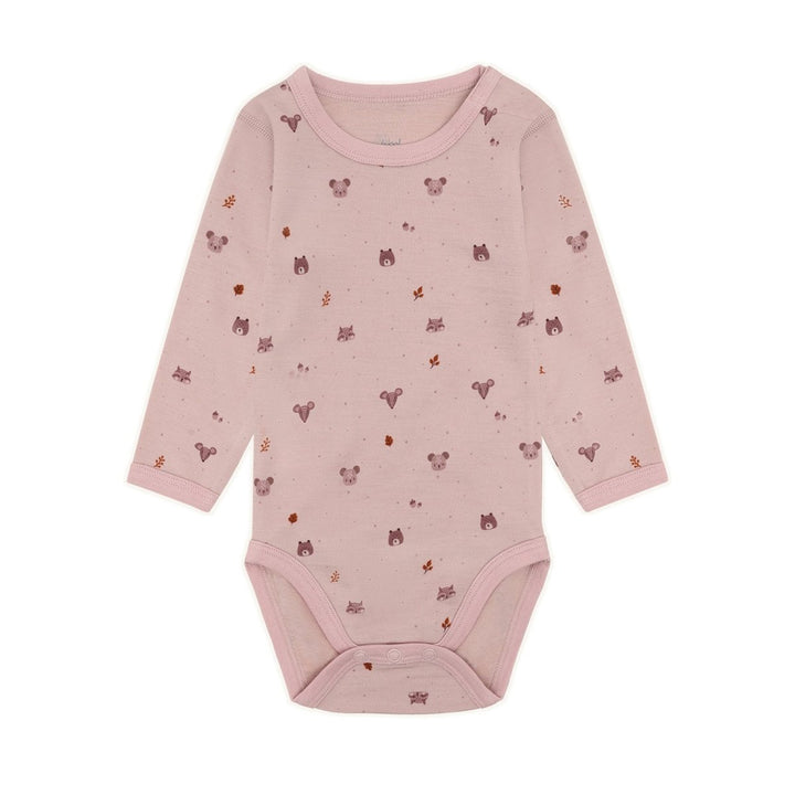 Hust &amp; Claire | Baloo Forest Ull/Bambus Body – Dusty Rose | Torgunns Barneklær AS