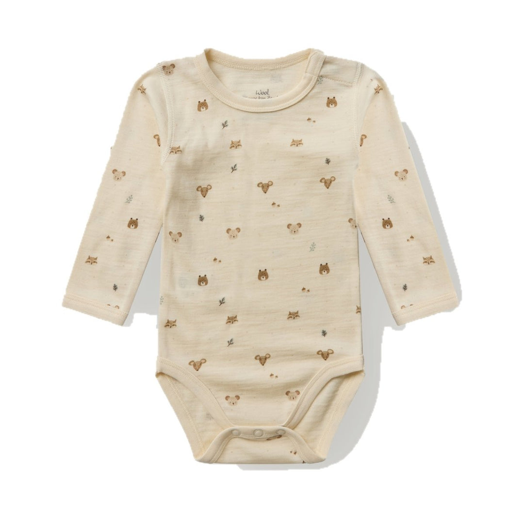 Hust &amp; Claire | Baloo Forest Ull/Bambus Body – Offwhite | Torgunns Barneklær AS