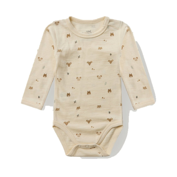 Hust &amp; Claire | Baloo Forest Ull/Bambus Body – Offwhite | Torgunns Barneklær AS