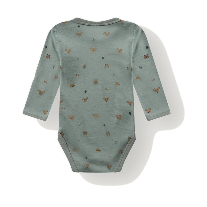 Hust &amp; Claire | Baloo Forest Ull/Bambus Body – Slate Green | Torgunns Barneklær AS