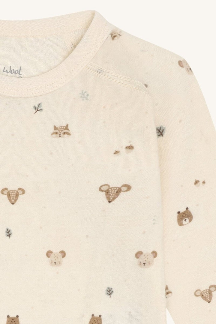 Hust &amp; Claire | Baloo Omslagsbody Ull/Bambus – Offwhite | Torgunns Barneklær AS