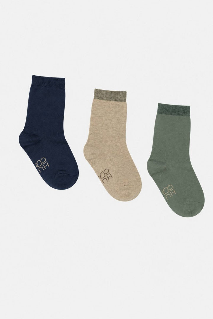 Hust &amp; Claire | Foty 3-pack ull- og bambussokker – Blues | Torgunns Barneklær AS