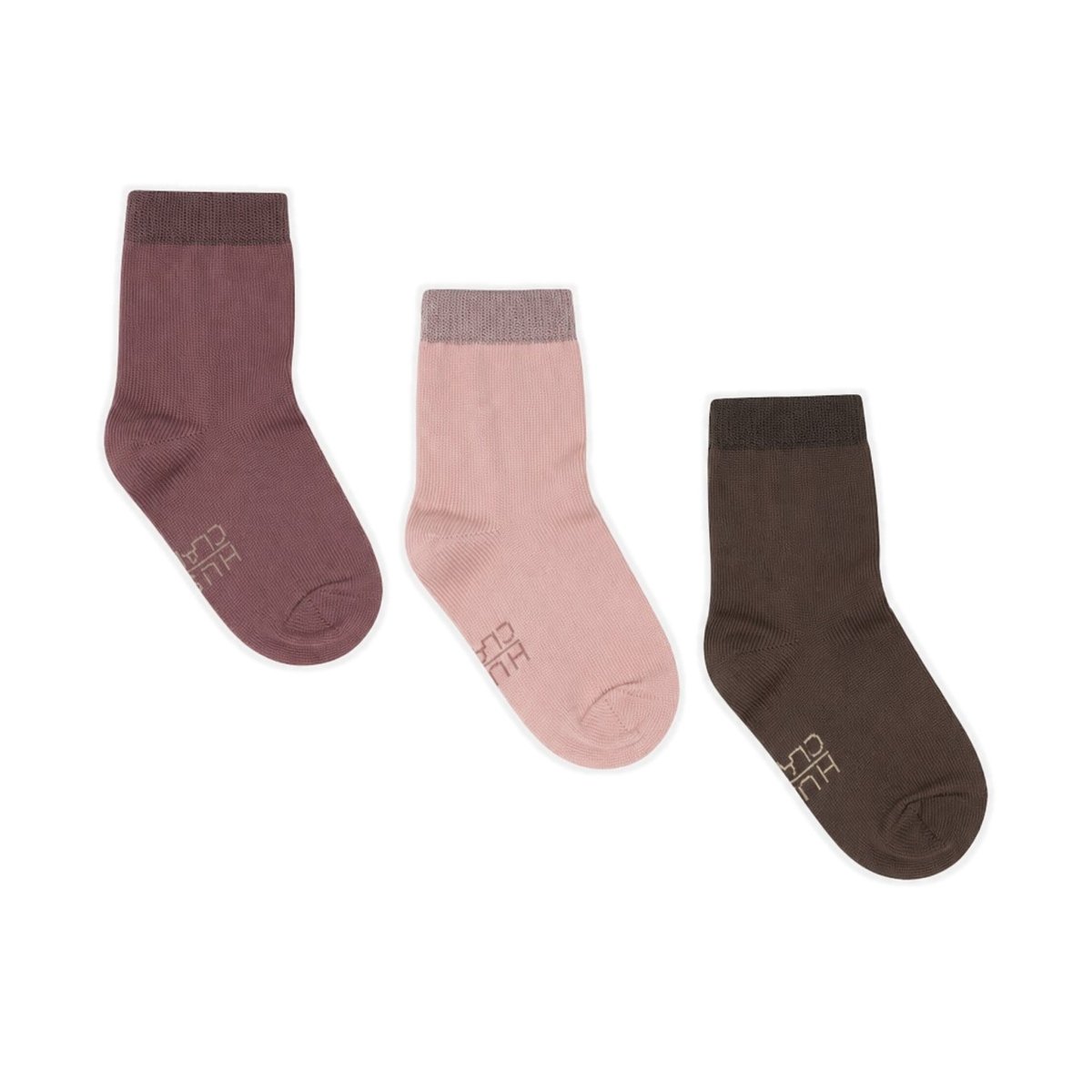Hust & Claire | Foty 3-pack ull- og bambussokker – Old Rose | Torgunns Barneklær AS