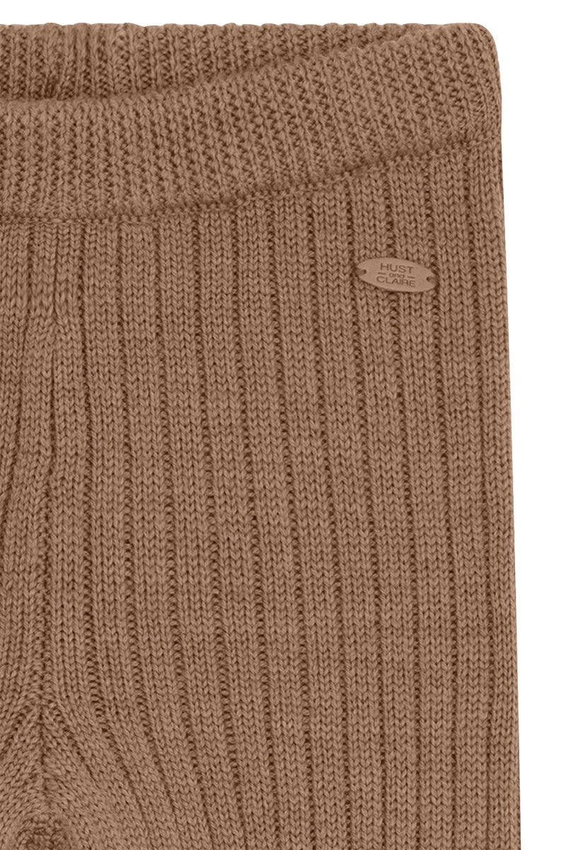 Hust & Claire | Lui Wool Rib Leggings 100% Ull – Coca Mocha | Torgunns Barneklær AS